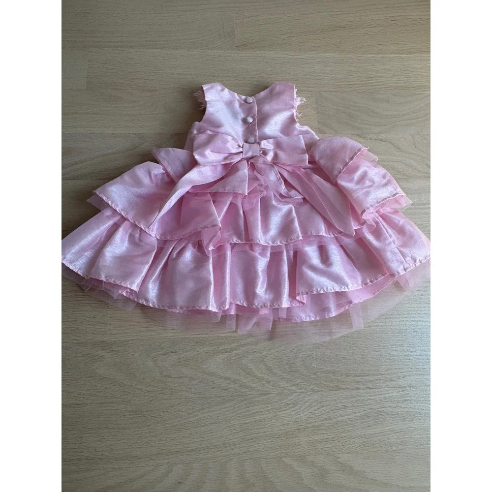 Bundle of 2 Baby Girl Formal Dresses Blue (3-6m) & Pink (0-6m)